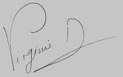Signature de l'artisan peintre et décoratrice Virginie Ducret