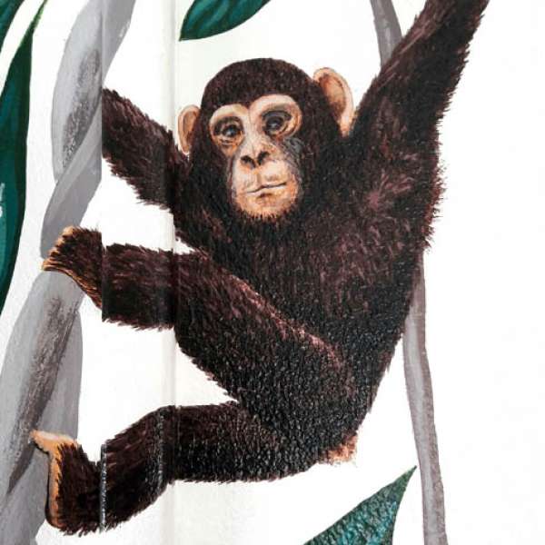 Frise lianes et chimpanzés